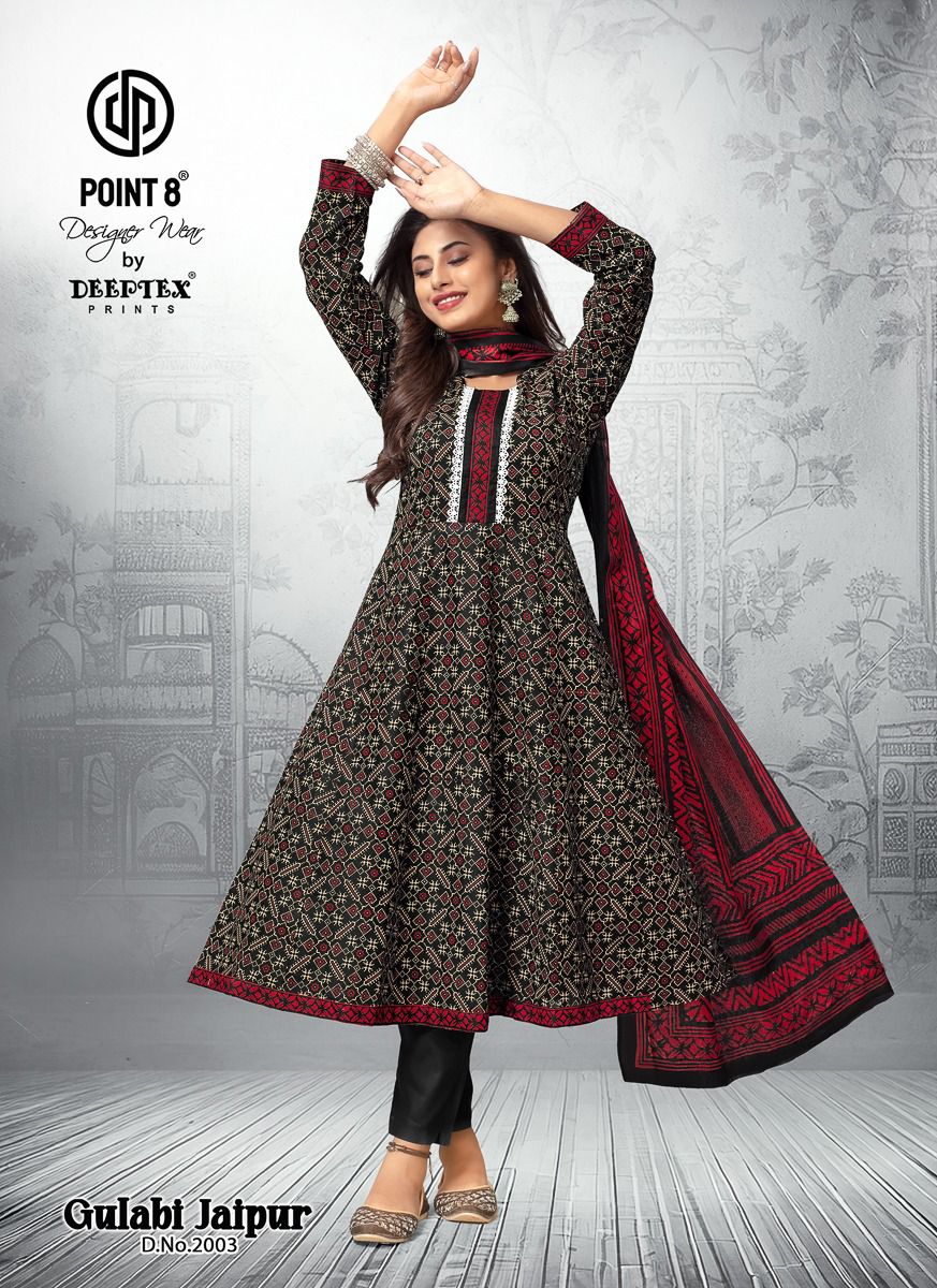 Gulabi Jaipur Vol 2 By Deeptex Anarkali Kurti With Bottom Dupatta Orders In India